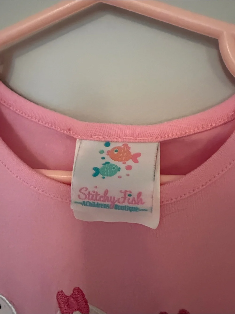 Stitchy Fish Girls Snowman Dress Size 3T Pink Long Sleeve Winter Preppy Cotton